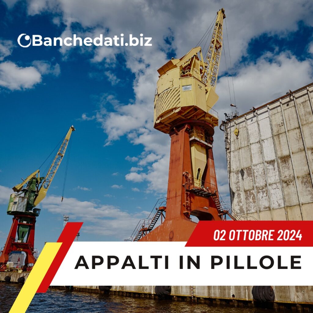 appalti in pillole del 2 ottobre 2024