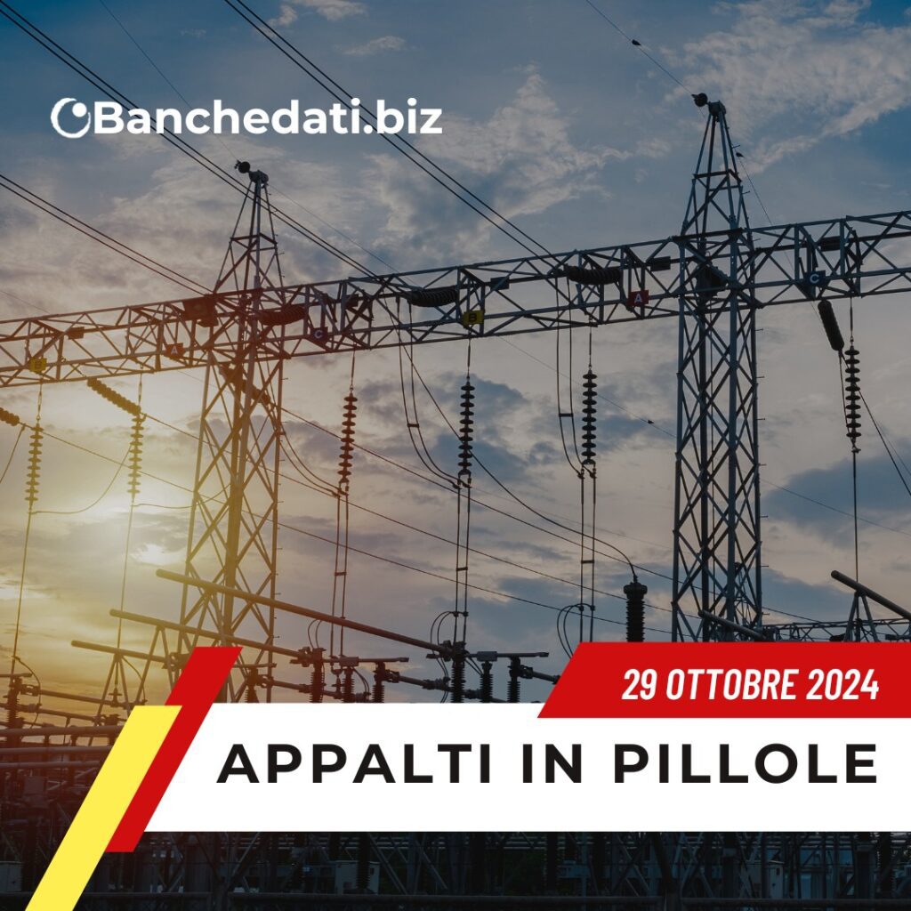 appalti in pillole del 29 ottobre 2024