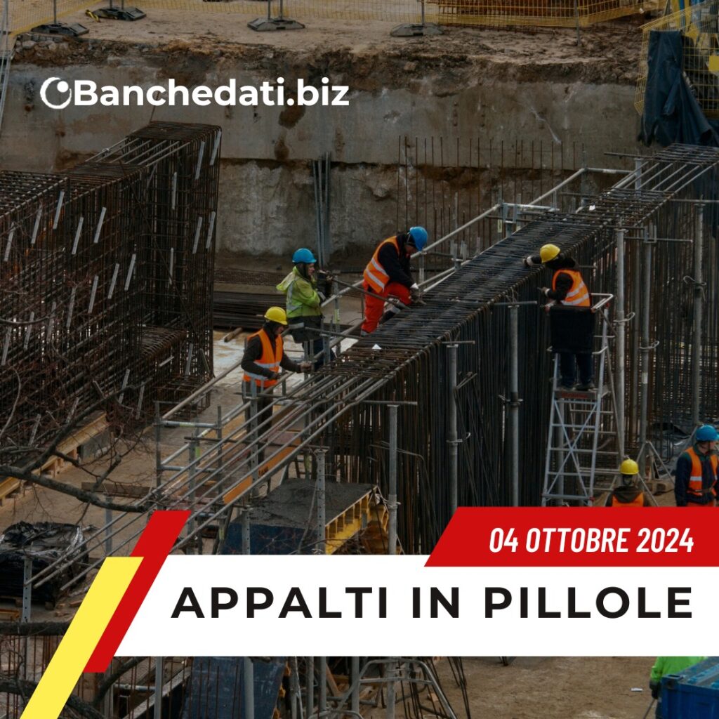 appalti in pillole del 4 ottobre 2024